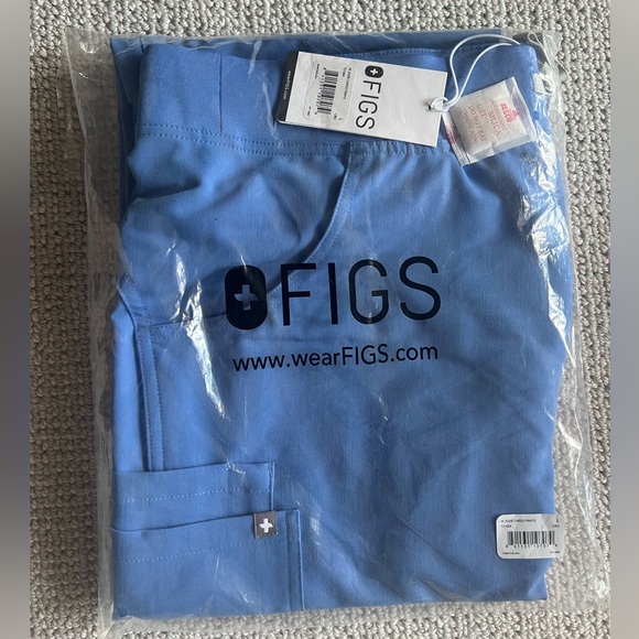 Figs Kade Cargo Scrub Pants Ceil Blue - Picture 4 of 5